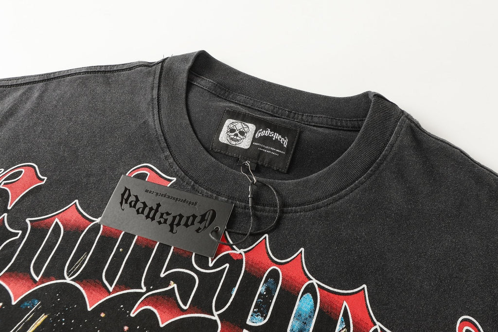 Godspeed Skull & City Back Graphic T-Shirt