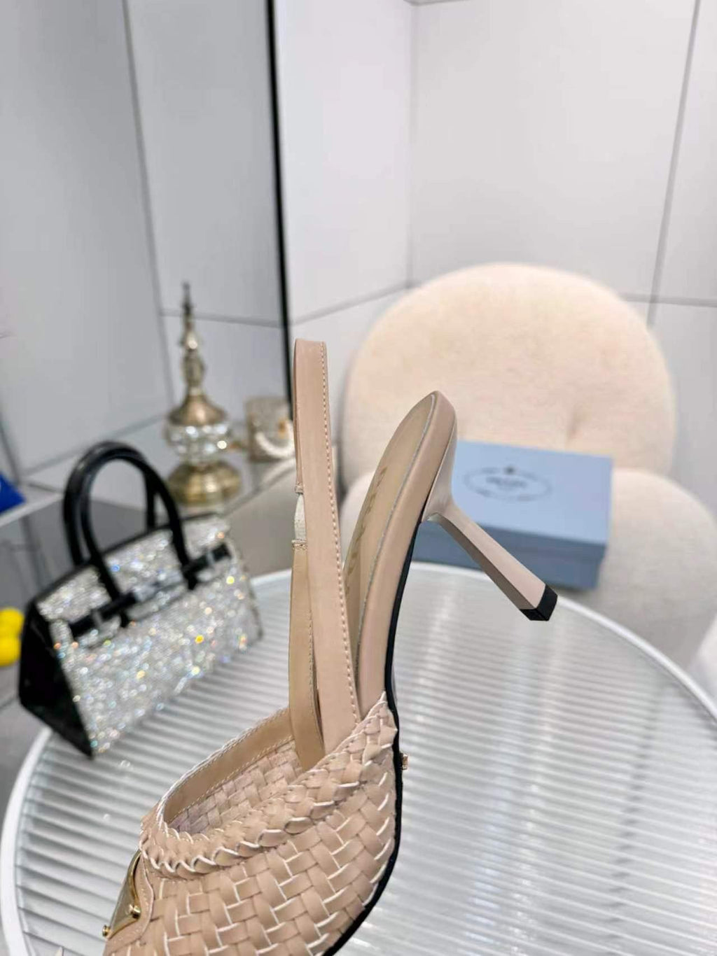 Prada Women's Woven Slingback Pumps